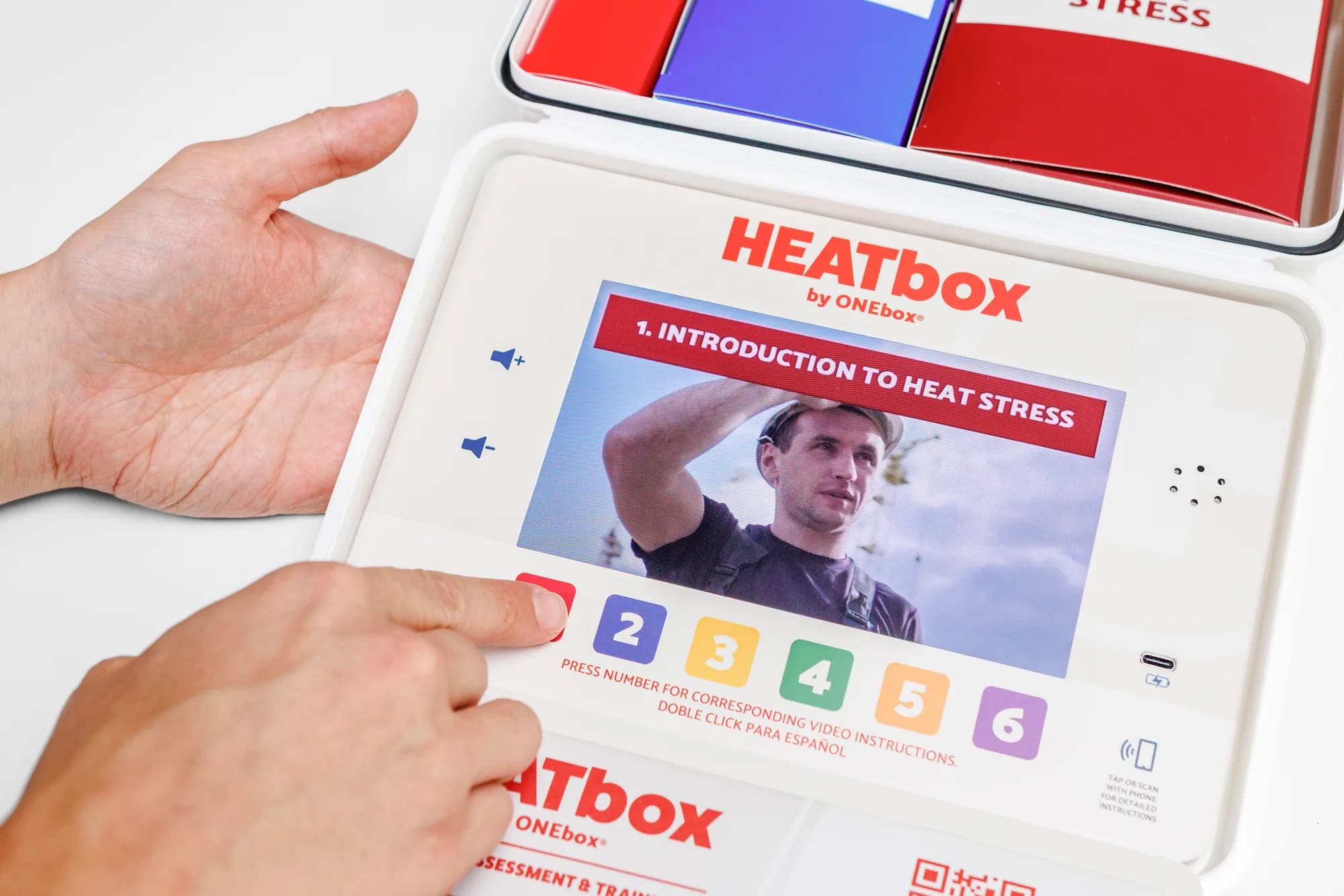 HEATbox interactive video training screen
