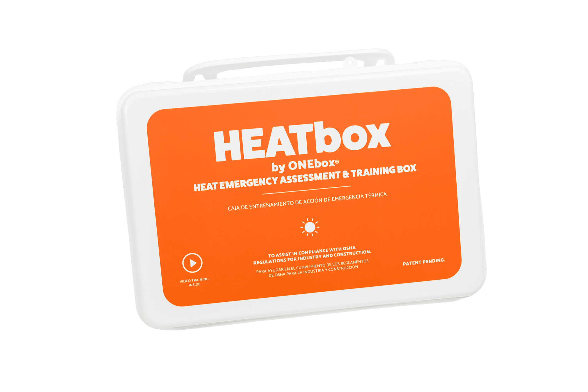 HEATbox case, angled front view