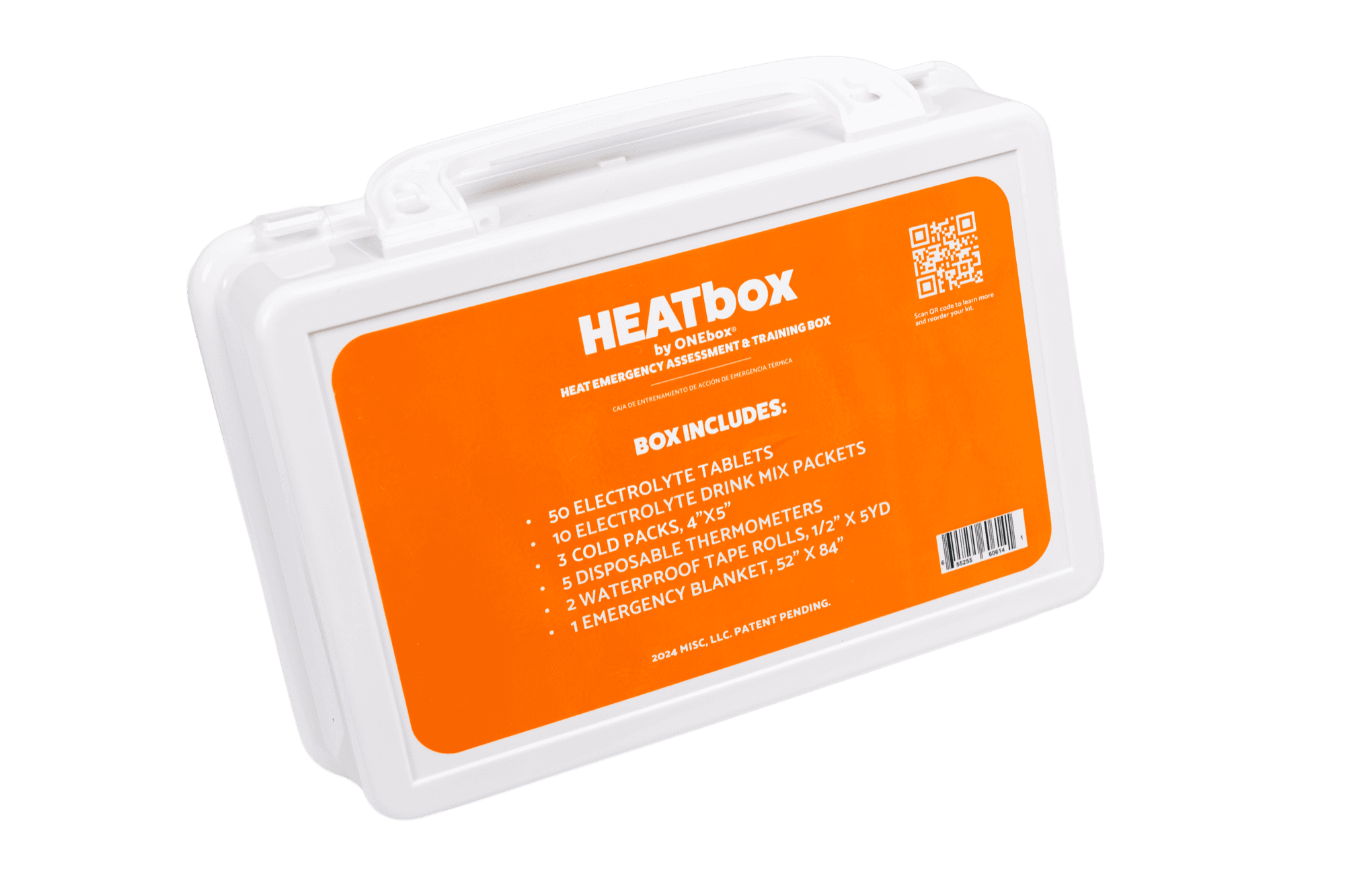 HEATbox case back showing included contents list